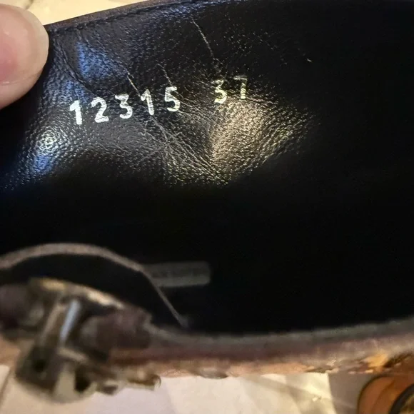 Dries Van Noten Snakeskin Ankle Boots size 37.5 - Picture 7 of 8